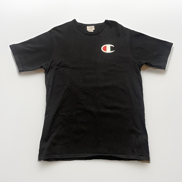Champion T Shirt Men's XL Black Heavy Weight‎ Short Sleeve Logo - Picture 2 of 6